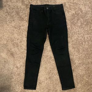 American eagle high rise black jegging size 8 short